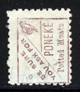 NEW ZEALAND QV 1892 3rd. Setting Advert Brown-Purple 4d. Green P.10 SG 219i VFU