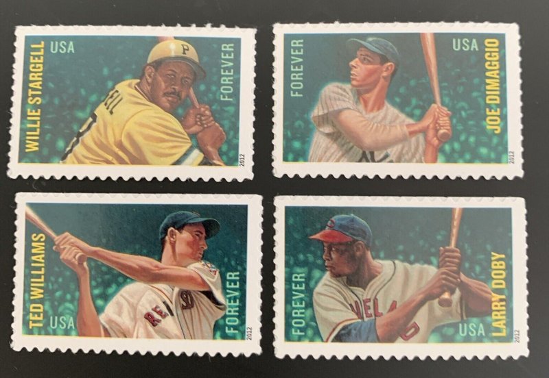 US Scott # 4694, 4695, 4696 & 4697 (4) Singles MNH, Baseball All Stars