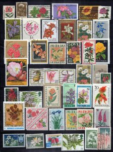 Flower Stamp Collection Mint/Used Plants Nature Roses ZAYIX 0424S0311