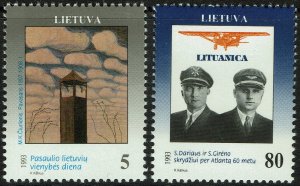 Lithuania #457-458  MNH - World Lithuanian Unity Day (1993)