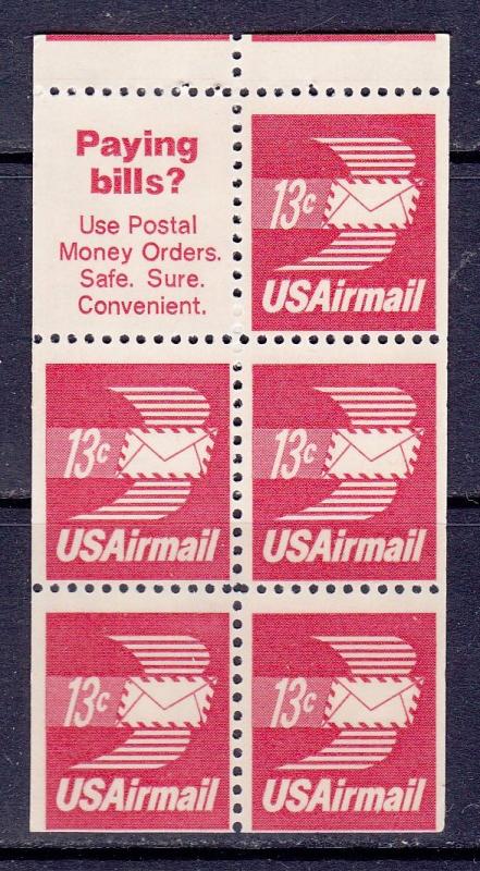 C79a Booklet Pane of five 13 Cent Airmail Stamps MNH Lot 3
