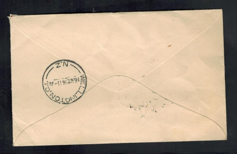 1936 Blenheim New Zealand Airmail Cover to USA # C6 to C8