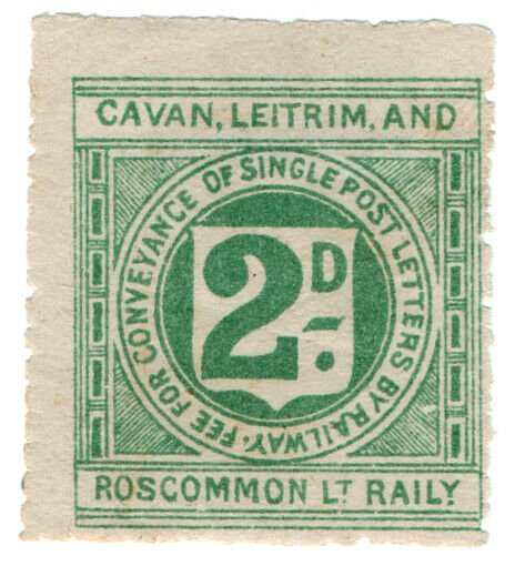 (I.B) Cavan Leitrim & Roscommon Light Railway : Letter Stamp 2d