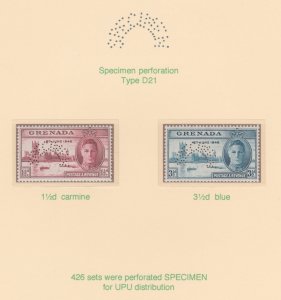 GRENADA  1946 VICTORY  SPECIMEN   set of 2