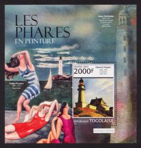 Togo - New Issue - MNH Paintings of Lighthouses (S/S)