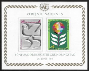 UN Vienna #14 4s and 6s UN 35th Anniversary ~ MNH