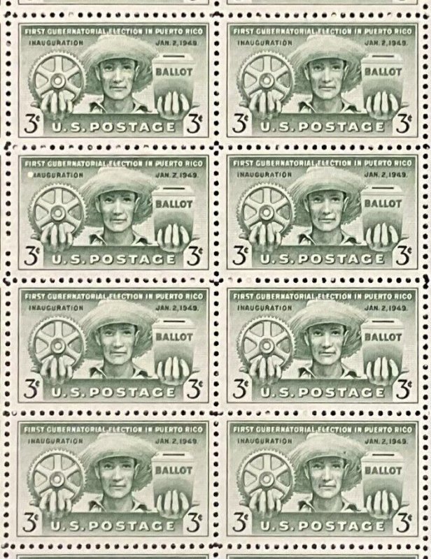 983   Puerto Rico Election  MNH 3 cent sheet of 50   1949