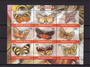 Chad 2004    BUTTERFLIES  Sheetlet (9) Perforated MNH