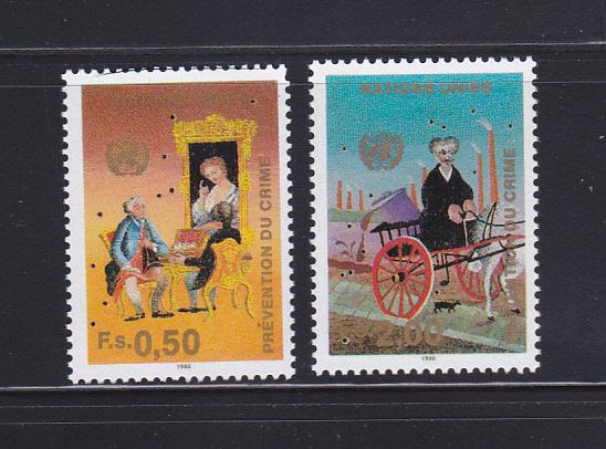UN Geneva 191-192 Set MNH Crime Prevention