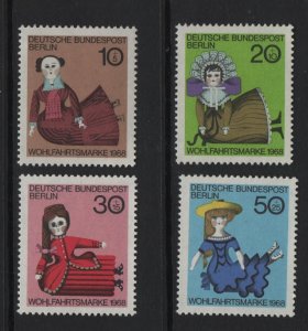 Germany  Berlin   #9NB57-9NB60  MNH  1968 dolls 19th century