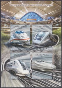 2014 Sao Tome and Principe 5634-37KL High Speed Train in China 10,00 €