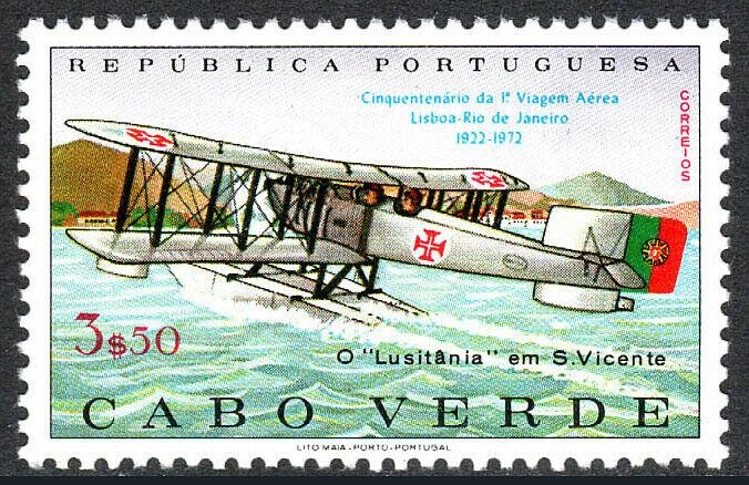 Cape Verde 362, MNH. Lisbon-Rio de Janeiro flight. Lusitania landing, 1972