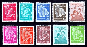 Bolivia - Scott #384-387, C176-C181 - MNH - SCV $5.85