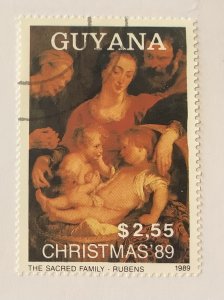 Guyana 1989 Scott 2237 CTO - $2.55,  Christmas, Painting by Rubens