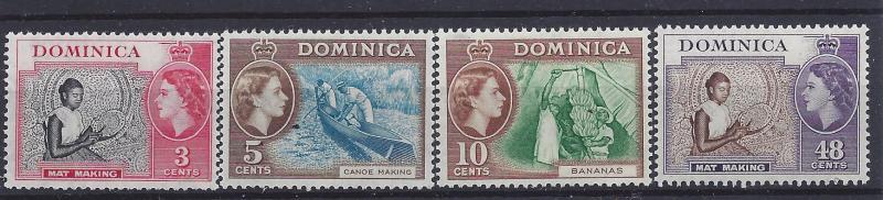 Dominica, 157-60, Various Designs Singles,**MNH**