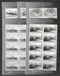 BRITISH ANTARCTIC TERR. SG669/74 2015 TRANS-ANTARCTIC EXPEDITION SHEETLETS MNH