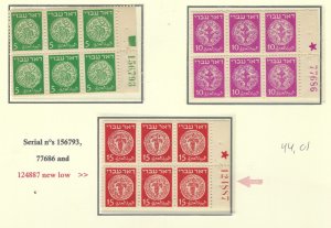 ISRAEL BOOKLET PANES  (24-03 #192)