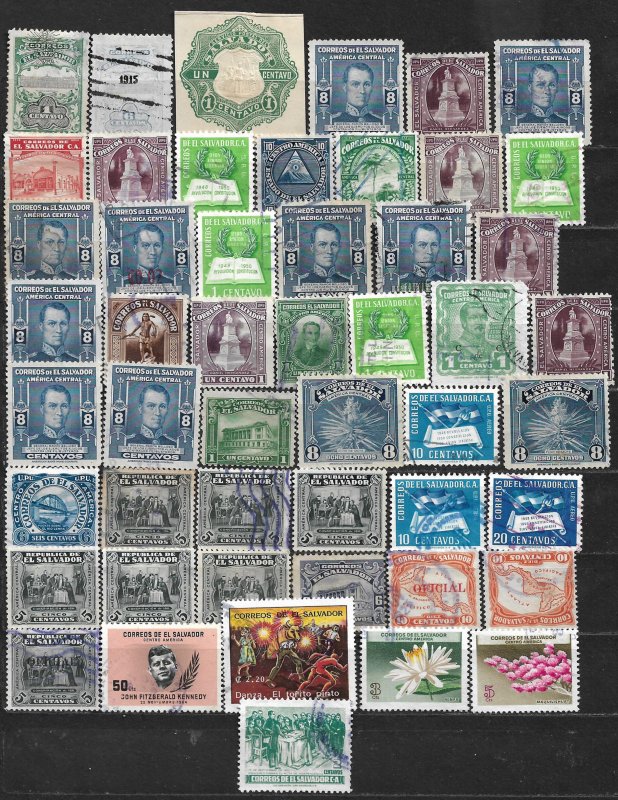COLLECTION LOT OF 50 SALVADOR 1907+ STAMPS CLEARANCE