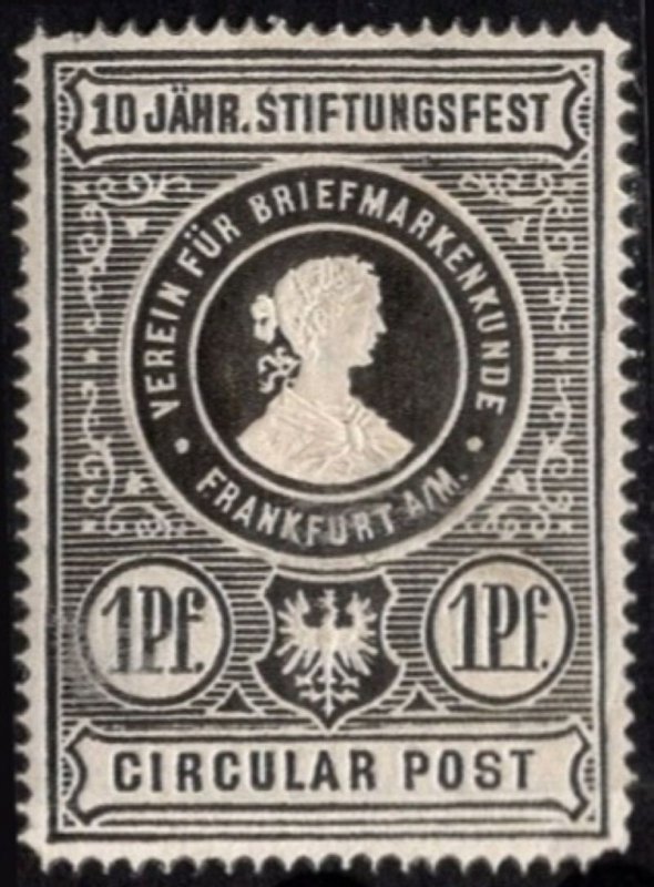 1888 Germany Poster Stamp Association For Philatelic Studies Frankfurt Am Main