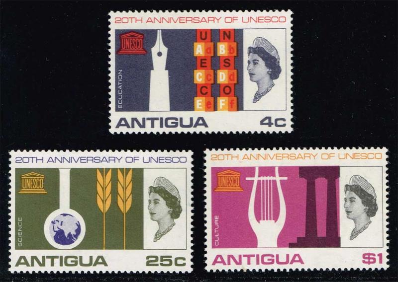 Antigua #183-185 UNESCO Set of 3; Unused (2.05)