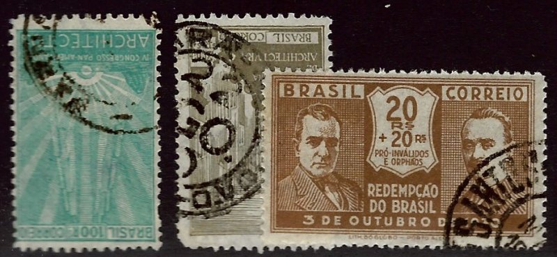 Brazil SC#312-313, 343 Used F-VF...Worth a Close Look!