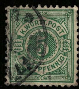 1890, K. WURTT. POST, 5 Pfenning, SC #61 (T-7334)