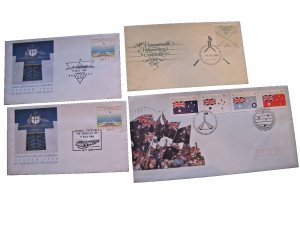 AUSTRALIA FDCs -  1988- 1991  - LOT OF 4  -  Parliament House     (aus43)