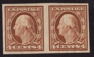 U.S. - 346 -  Pair  - 2 mm spacing -   Almost EXTRA FINE -  Never Hinged