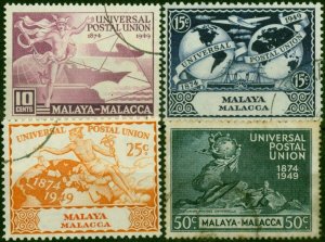 Malacca 1949 UPU Set of 4 SG18-21 Fine Used