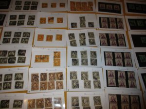 US COLLECTION ON APPROVAL CARDS, 1800'S ON, MINT/USED