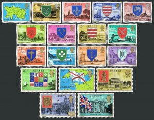 Jersey 137-154,MNH.Michel 131-148. Map,Zoological park,Churches.Lighthouse,Arms,