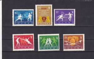 SA08a Poland 1963 The 28th World Fencing Championship in Gdansk mint stamps