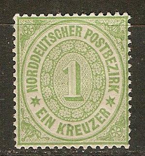 Germany N. German Confed. 19  Mi 19 MH VF 18689 SCV $12.75