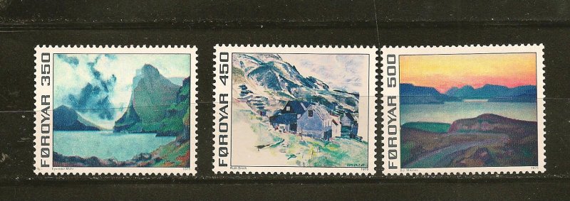 Faroe Islands SC#18-20 Views 1975 MNH