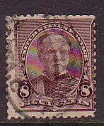 USA Sc 225 1893 8 c Sherman stamp used