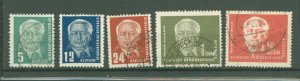 German Democratic Republic (DDR) #113-117 Used