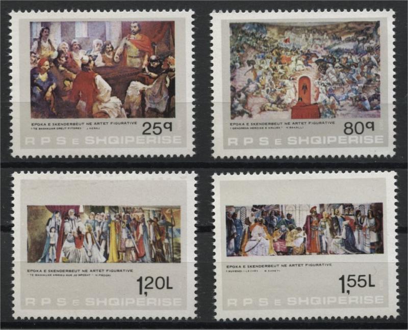 ALBANIA  THE SKANDERBERGS EPOCH IN ART 1983  NH SET