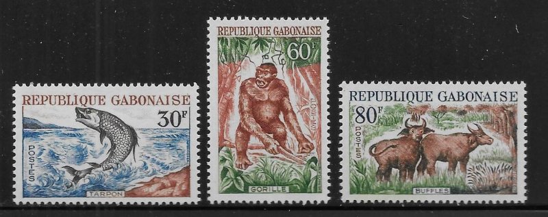 Gabon 172-174 Animals MNH 2021 Scott c.v. $5.90