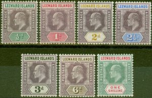 Leeward Islands 1905-08 set of 7 SG29-35 Fine Lightly Mtd Mint