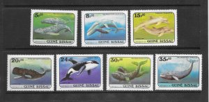 WHALES - GUINEA-BISSAU #597-603   MNH