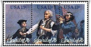 SC#1629-31 13¢ Bicentennial Issue Strip of Three (1976) MNH 