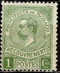 Monaco 1910: Sc. # J16; MNH Single Stamp