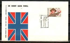 Uruguay, Scott cat. C333. Scout Baden Powell issue. First day cover. ^