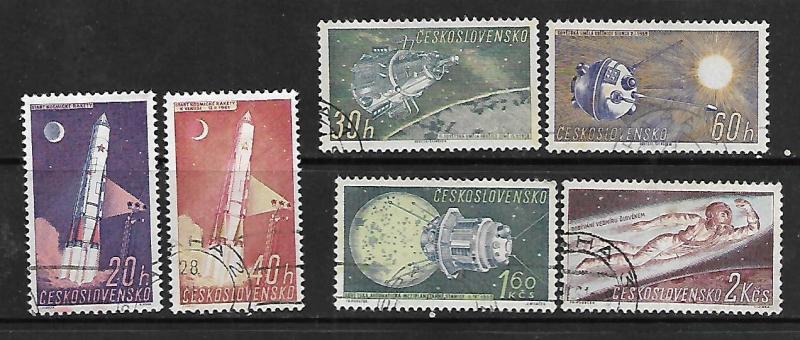 CZECHOSLOVAKIA, 1031-1036, U, 1961 SET