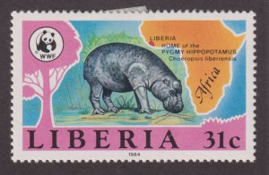 Liberia 1012 Pygmy Hippopotamus 1984