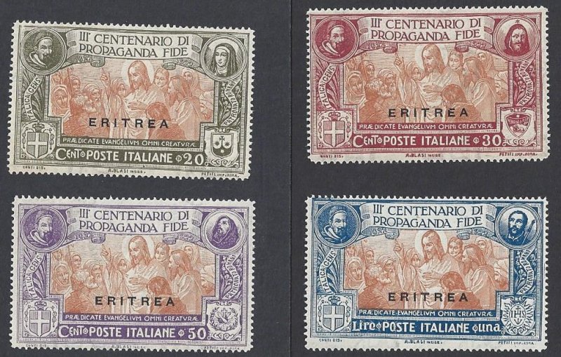 Eritrea #95-8 Mint set, propagation of faith issue, issued 1923