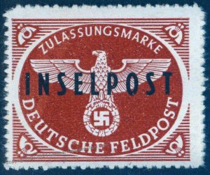 Germany 1944 Greece Inselpost Rhodos Greece Feldpost Stamp Mi9 MH Experti 101539