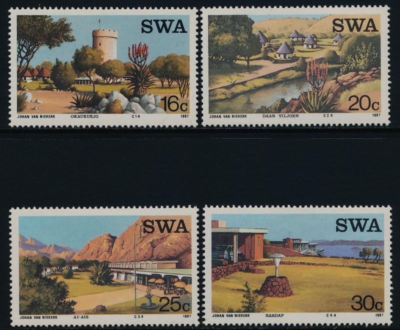 South West Africa 586-9 MNH Resorts, Tourism, Architecture