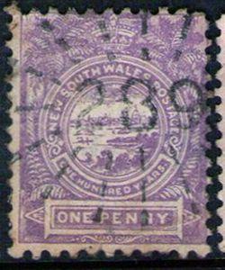 NSW       #013	1888 1d MAUVE  USED 