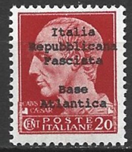 COLLECTION LOT 14646 ITALY BASE ATLANTICA SW#8 MNH 1943 CV+$37